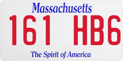MA license plate 161HB6