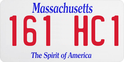 MA license plate 161HC1