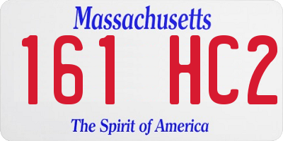MA license plate 161HC2