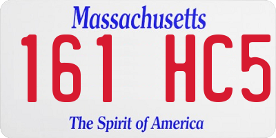MA license plate 161HC5