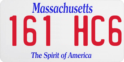 MA license plate 161HC6