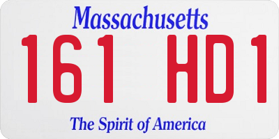 MA license plate 161HD1