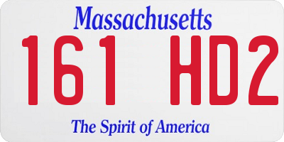 MA license plate 161HD2