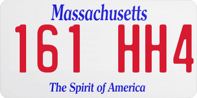 MA license plate 161HH4