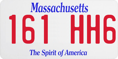 MA license plate 161HH6
