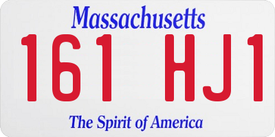 MA license plate 161HJ1