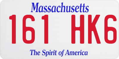 MA license plate 161HK6