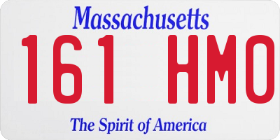 MA license plate 161HM0