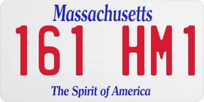 MA license plate 161HM1