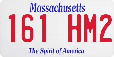 MA license plate 161HM2