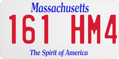 MA license plate 161HM4