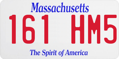 MA license plate 161HM5