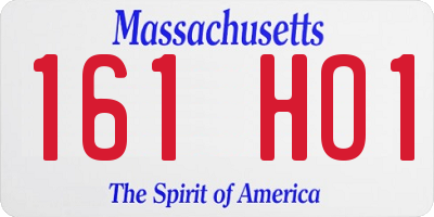 MA license plate 161HO1