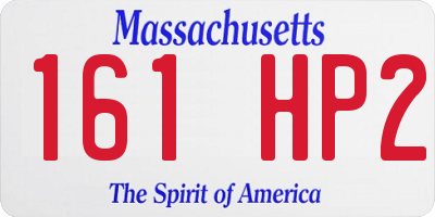 MA license plate 161HP2