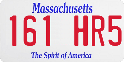 MA license plate 161HR5