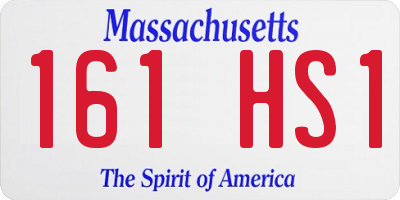MA license plate 161HS1