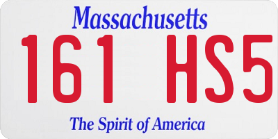 MA license plate 161HS5