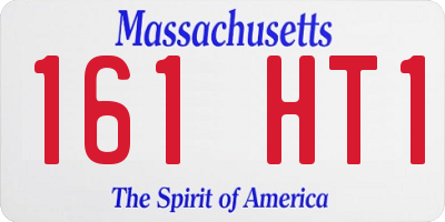 MA license plate 161HT1