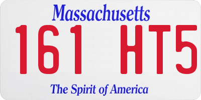 MA license plate 161HT5
