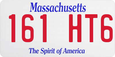 MA license plate 161HT6