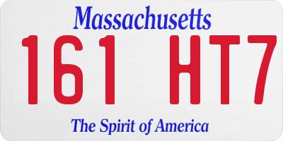MA license plate 161HT7
