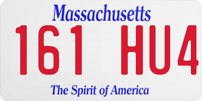 MA license plate 161HU4
