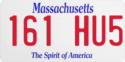 MA license plate 161HU5