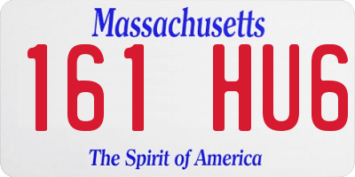 MA license plate 161HU6