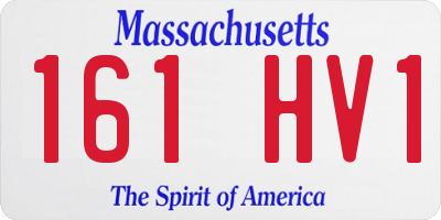 MA license plate 161HV1