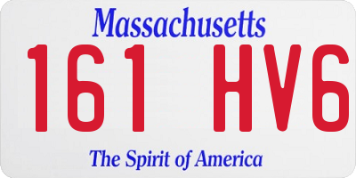 MA license plate 161HV6