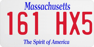 MA license plate 161HX5
