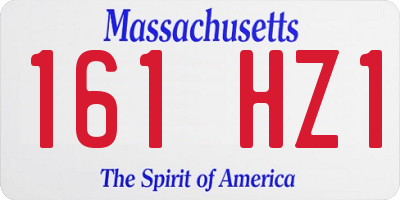 MA license plate 161HZ1