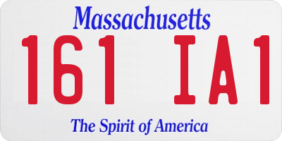 MA license plate 161IA1