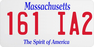 MA license plate 161IA2