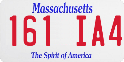 MA license plate 161IA4