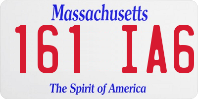 MA license plate 161IA6