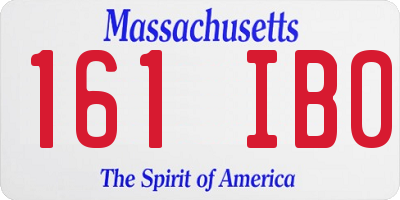 MA license plate 161IB0