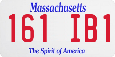 MA license plate 161IB1