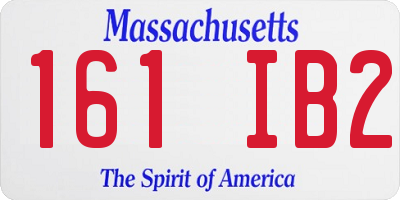 MA license plate 161IB2