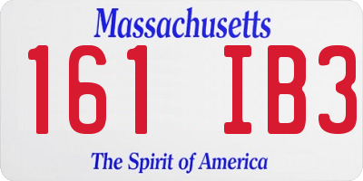 MA license plate 161IB3