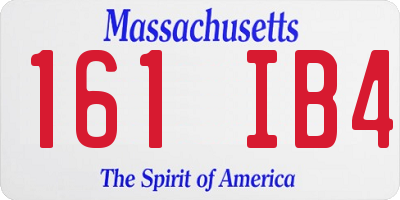MA license plate 161IB4