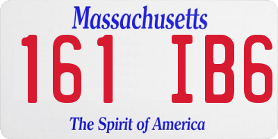 MA license plate 161IB6