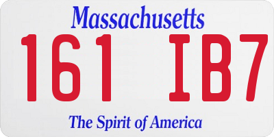 MA license plate 161IB7