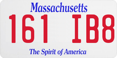 MA license plate 161IB8