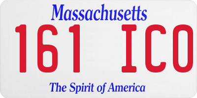 MA license plate 161IC0