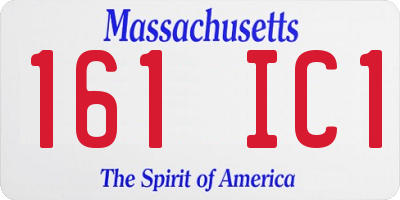 MA license plate 161IC1
