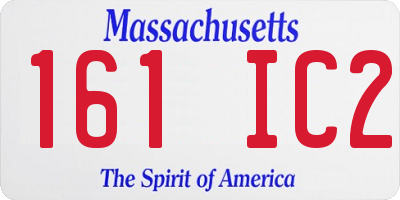 MA license plate 161IC2