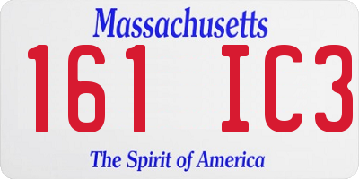 MA license plate 161IC3