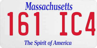 MA license plate 161IC4