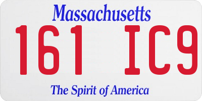 MA license plate 161IC9